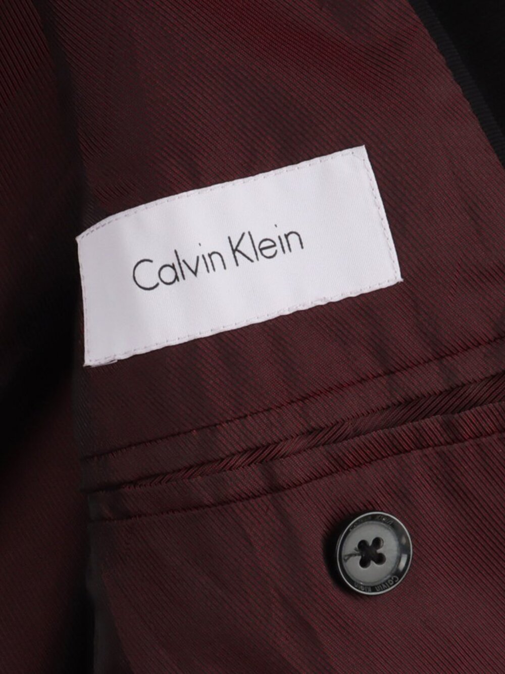 Men's Calvin Klein Slim Fit Suit Jacket, Black, Medium, Lined, Inside Pockets - Picture 4 of 10